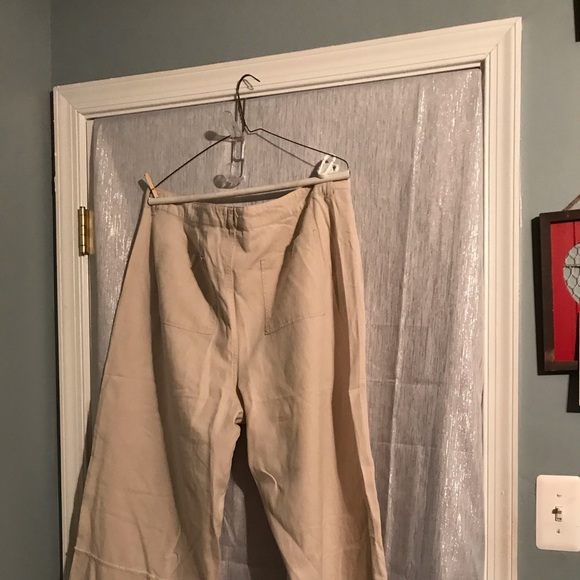 Style & Co Linen cropped/gaucho Pant SZ 16 - Picture 4 of 6